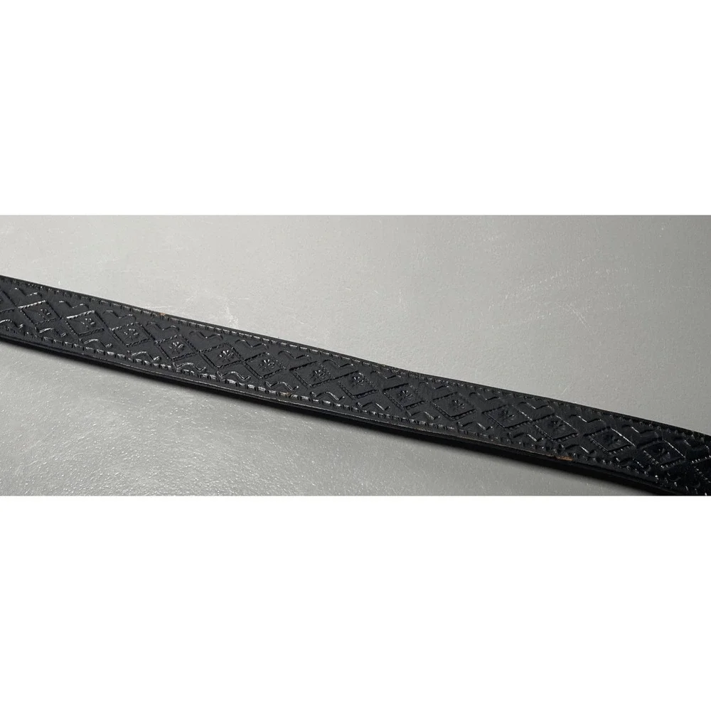 Men's Black Tooled Leather Belt Size‎ 42